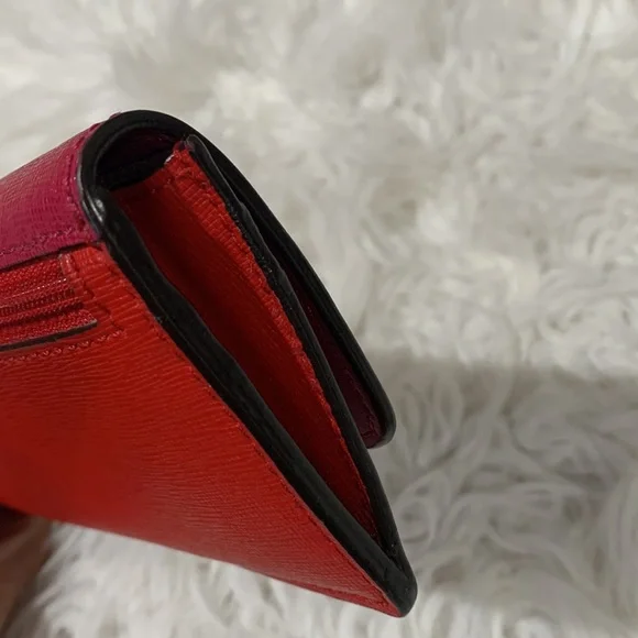 COACH color block long line wallet snap closure card compartments leather - Picture 5 of 12